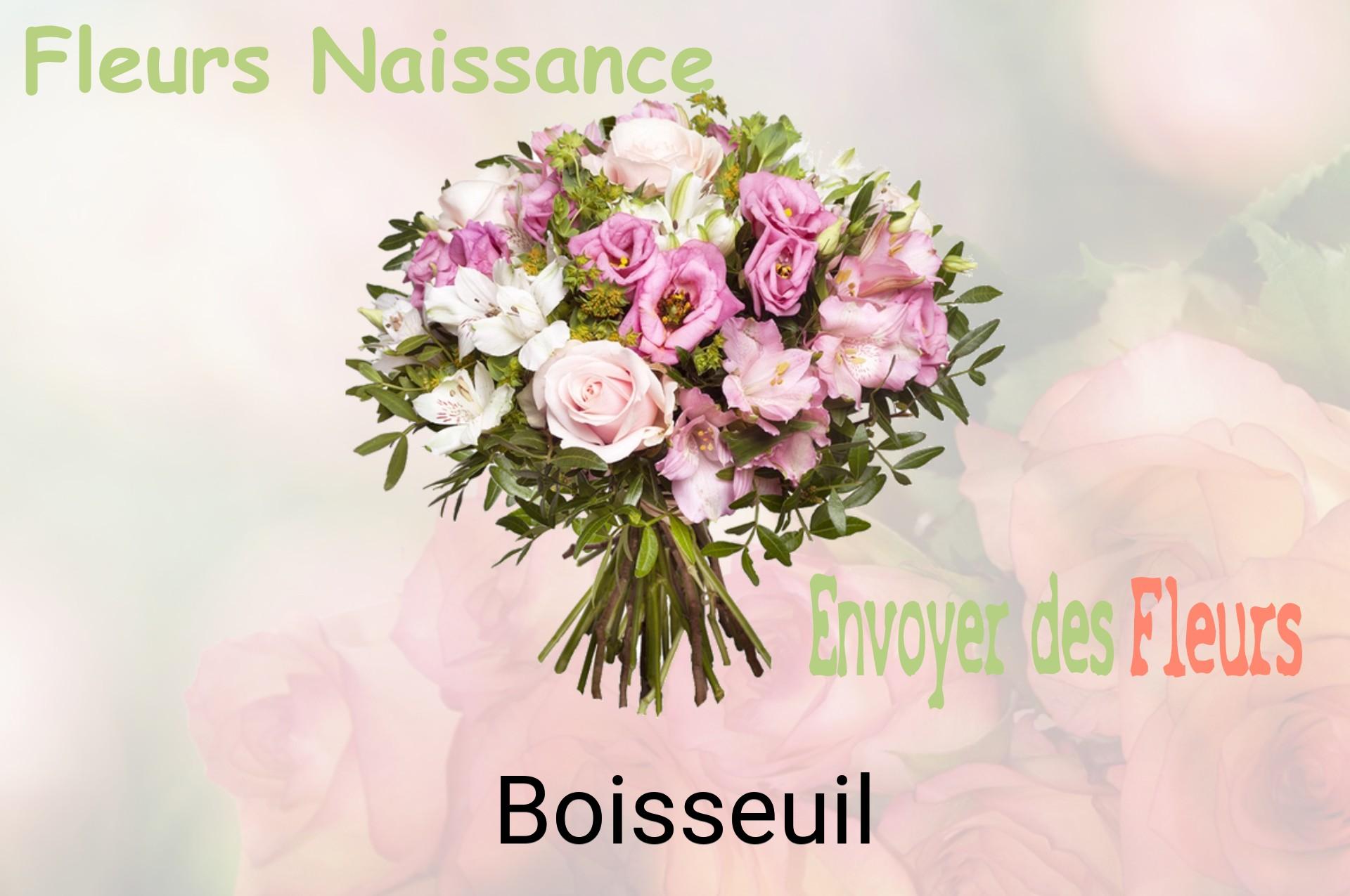 Bouquet de fleurs de naissance livré à Boisseuil