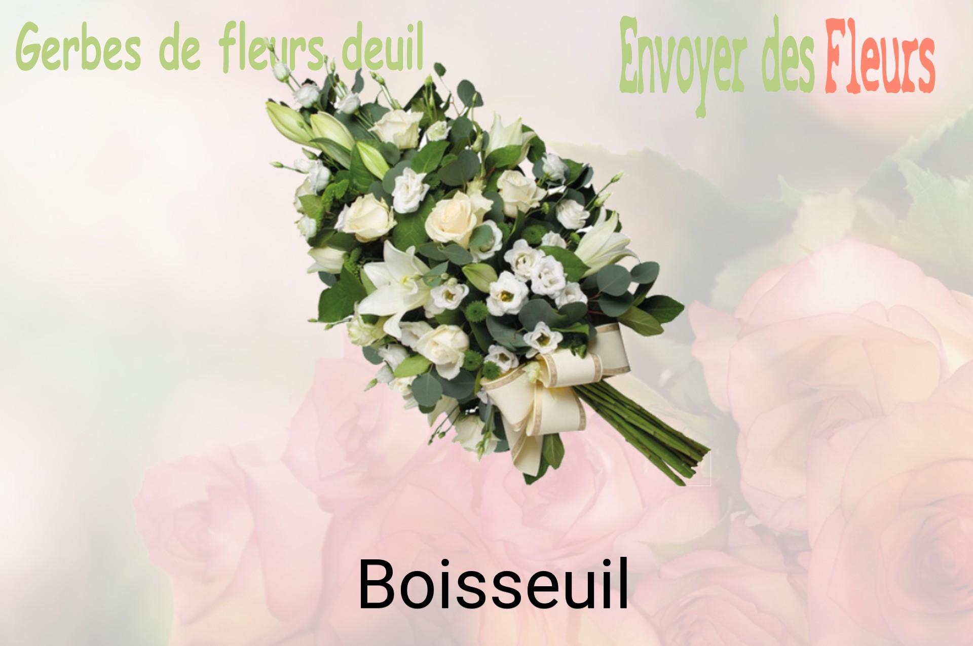 Gerbe de fleurs de deuil livrée à Boisseuil